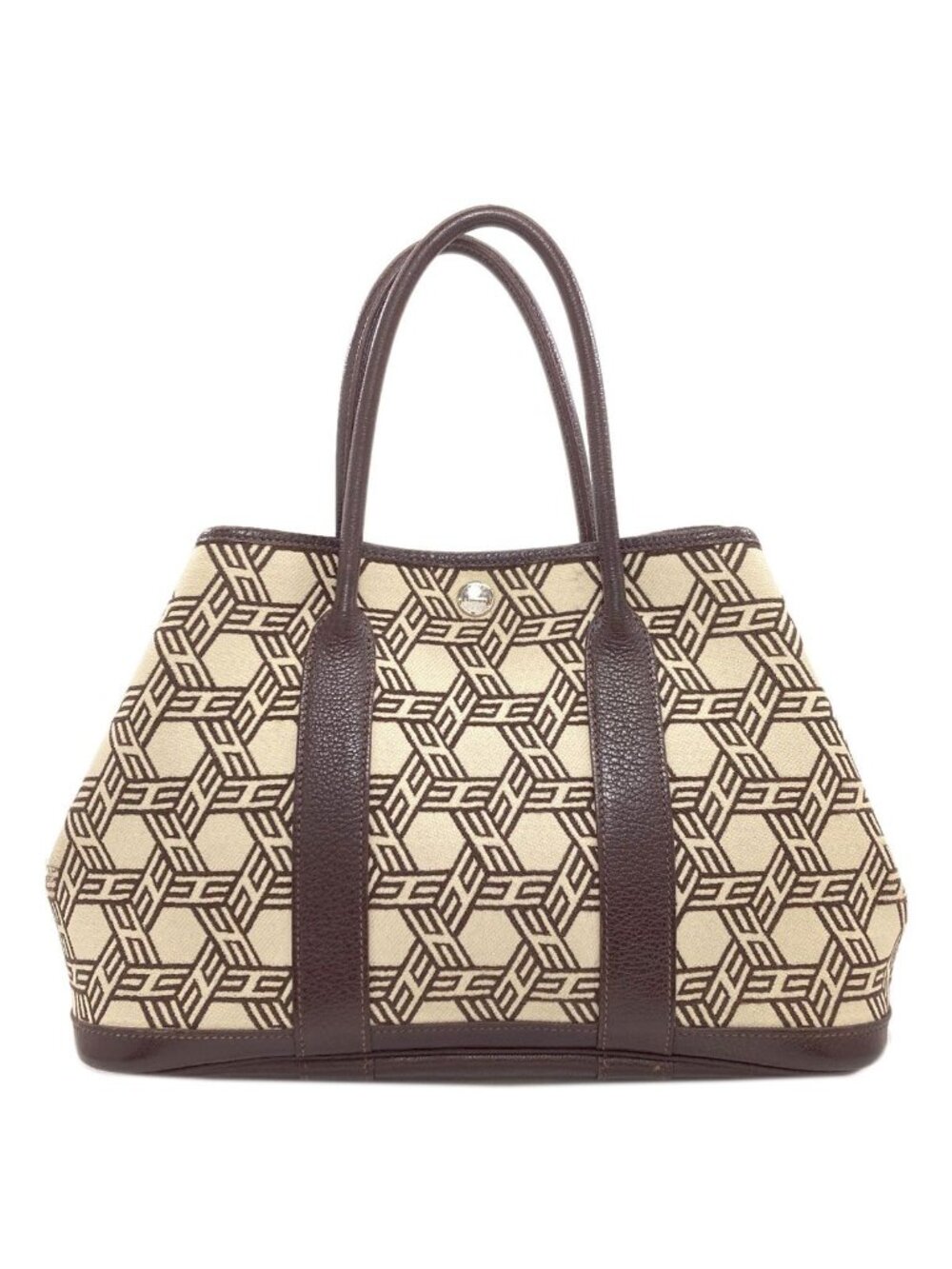 Hermes Garden Party TPM Silver Handbag Toile So